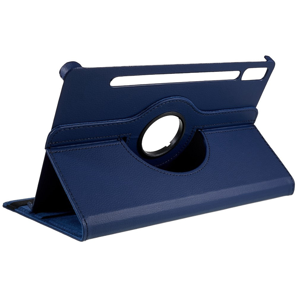 Shockproof Case for Lenovo Tab P11 Pro Gen 2, 360 Degree Rotating Stand Tablet Protector PU Leather + PC Cover Shell - Blue
