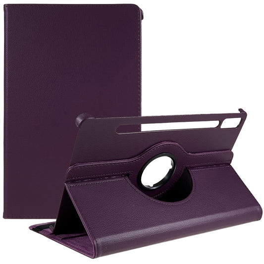 Shockproof Case for Lenovo Tab P11 Pro Gen 2, 360 Degree Rotating Stand Tablet Protector PU Leather + PC Cover Shell - Purple