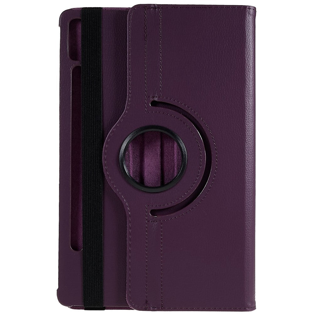 Shockproof Case for Lenovo Tab P11 Pro Gen 2, 360 Degree Rotating Stand Tablet Protector PU Leather + PC Cover Shell - Purple