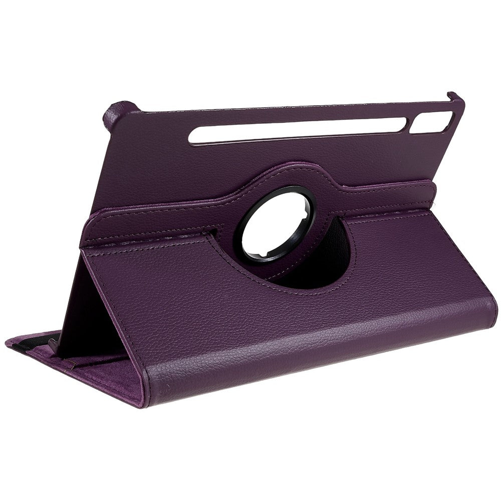 Shockproof Case for Lenovo Tab P11 Pro Gen 2, 360 Degree Rotating Stand Tablet Protector PU Leather + PC Cover Shell - Purple