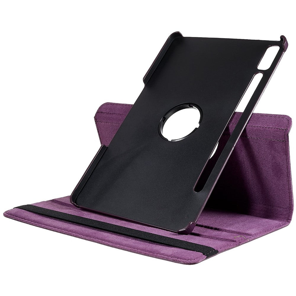 Shockproof Case for Lenovo Tab P11 Pro Gen 2, 360 Degree Rotating Stand Tablet Protector PU Leather + PC Cover Shell - Purple