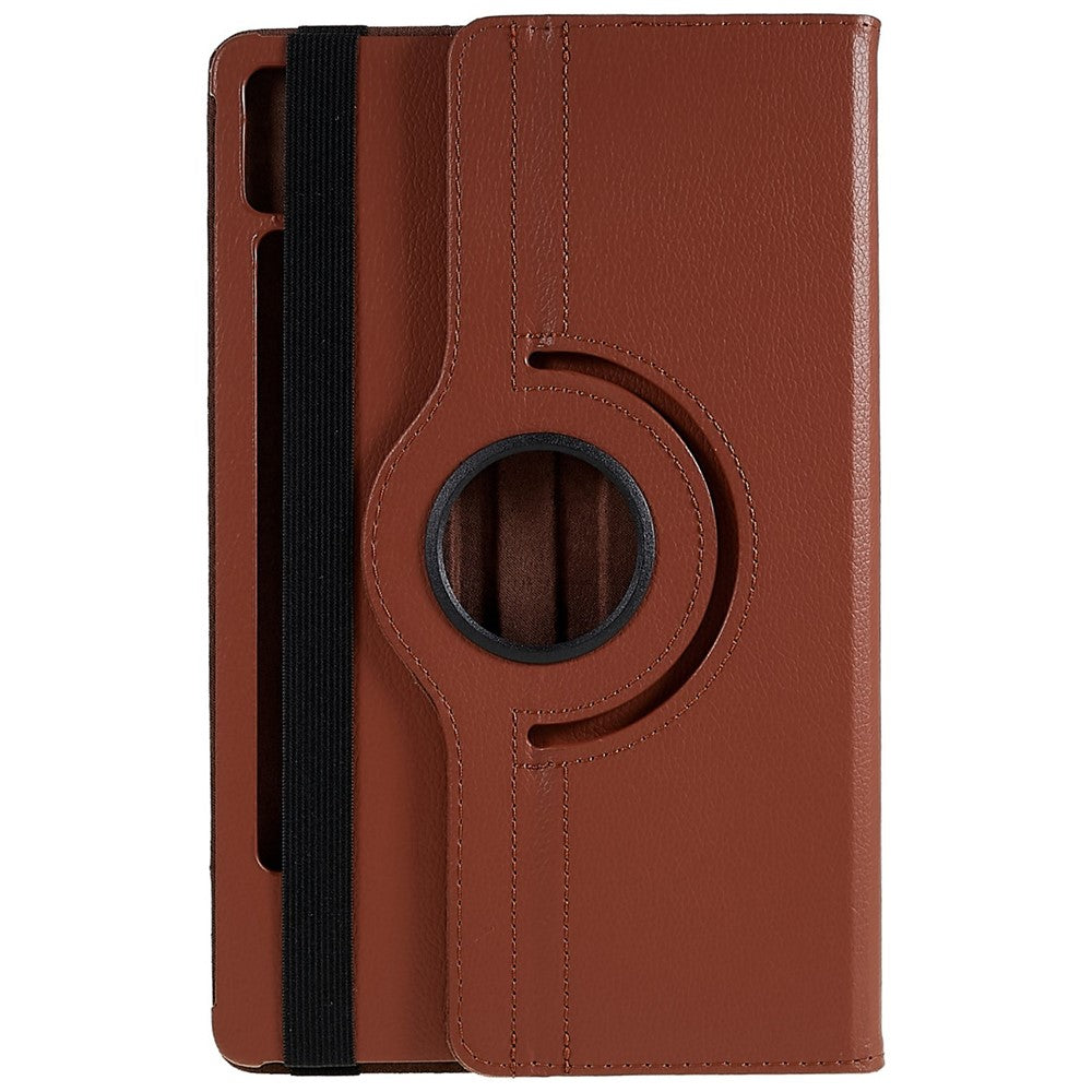 Shockproof Case for Lenovo Tab P11 Pro Gen 2, 360 Degree Rotating Stand Tablet Protector PU Leather + PC Cover Shell - Brown