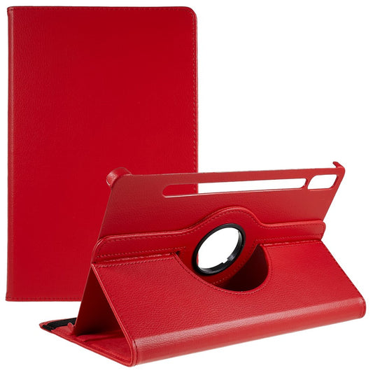 Shockproof Case for Lenovo Tab P11 Pro Gen 2, 360 Degree Rotating Stand Tablet Protector PU Leather + PC Cover Shell - Red