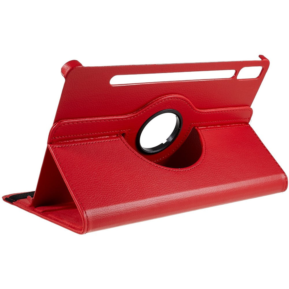 Shockproof Case for Lenovo Tab P11 Pro Gen 2, 360 Degree Rotating Stand Tablet Protector PU Leather + PC Cover Shell - Red