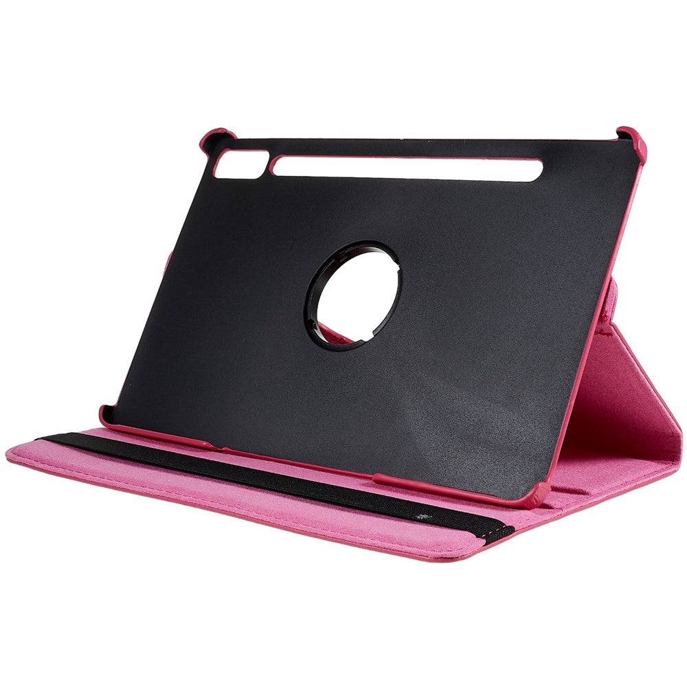 Shockproof Case for Lenovo Tab P11 Pro Gen 2, 360 Degree Rotating Stand Tablet Protector PU Leather + PC Cover Shell - Rose