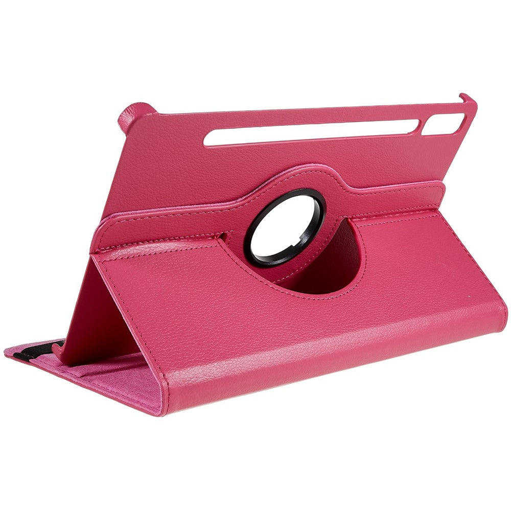 Shockproof Case for Lenovo Tab P11 Pro Gen 2, 360 Degree Rotating Stand Tablet Protector PU Leather + PC Cover Shell - Rose