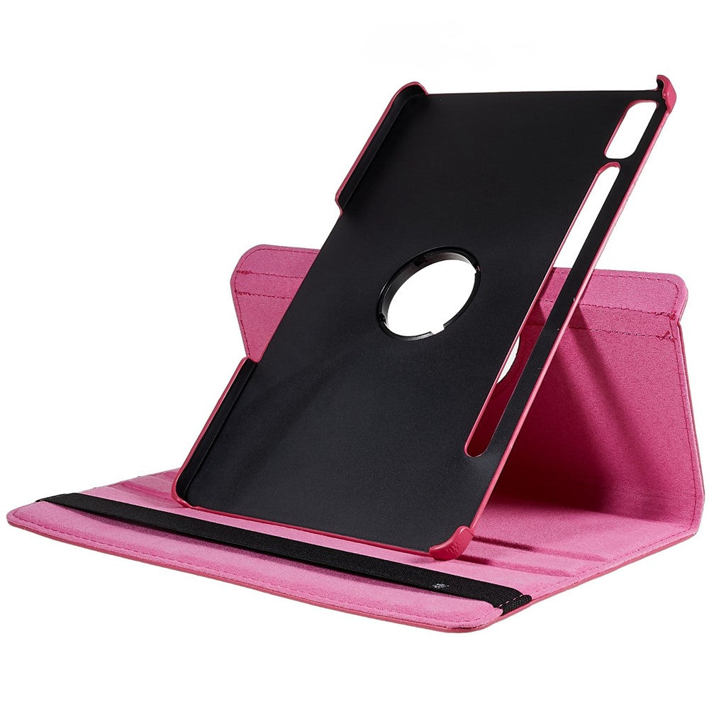 Shockproof Case for Lenovo Tab P11 Pro Gen 2, 360 Degree Rotating Stand Tablet Protector PU Leather + PC Cover Shell - Rose