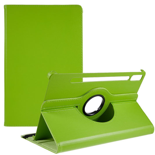Shockproof Case for Lenovo Tab P11 Pro Gen 2, 360 Degree Rotating Stand Tablet Protector PU Leather + PC Cover Shell - Green