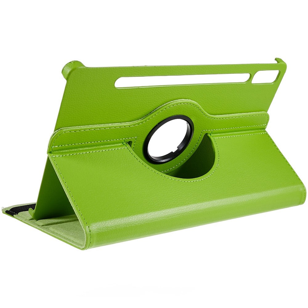 Shockproof Case for Lenovo Tab P11 Pro Gen 2, 360 Degree Rotating Stand Tablet Protector PU Leather + PC Cover Shell - Green