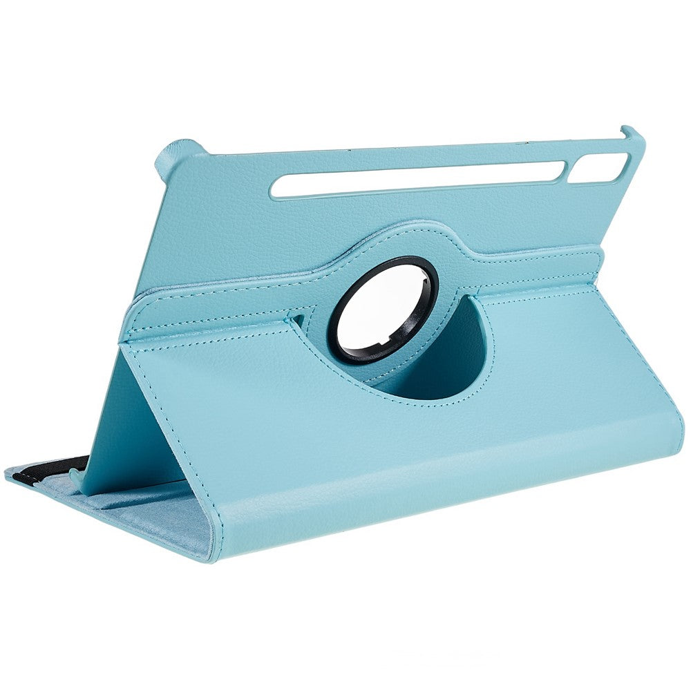 Shockproof Case for Lenovo Tab P11 Pro Gen 2, 360 Degree Rotating Stand Tablet Protector PU Leather + PC Cover Shell - Baby Blue