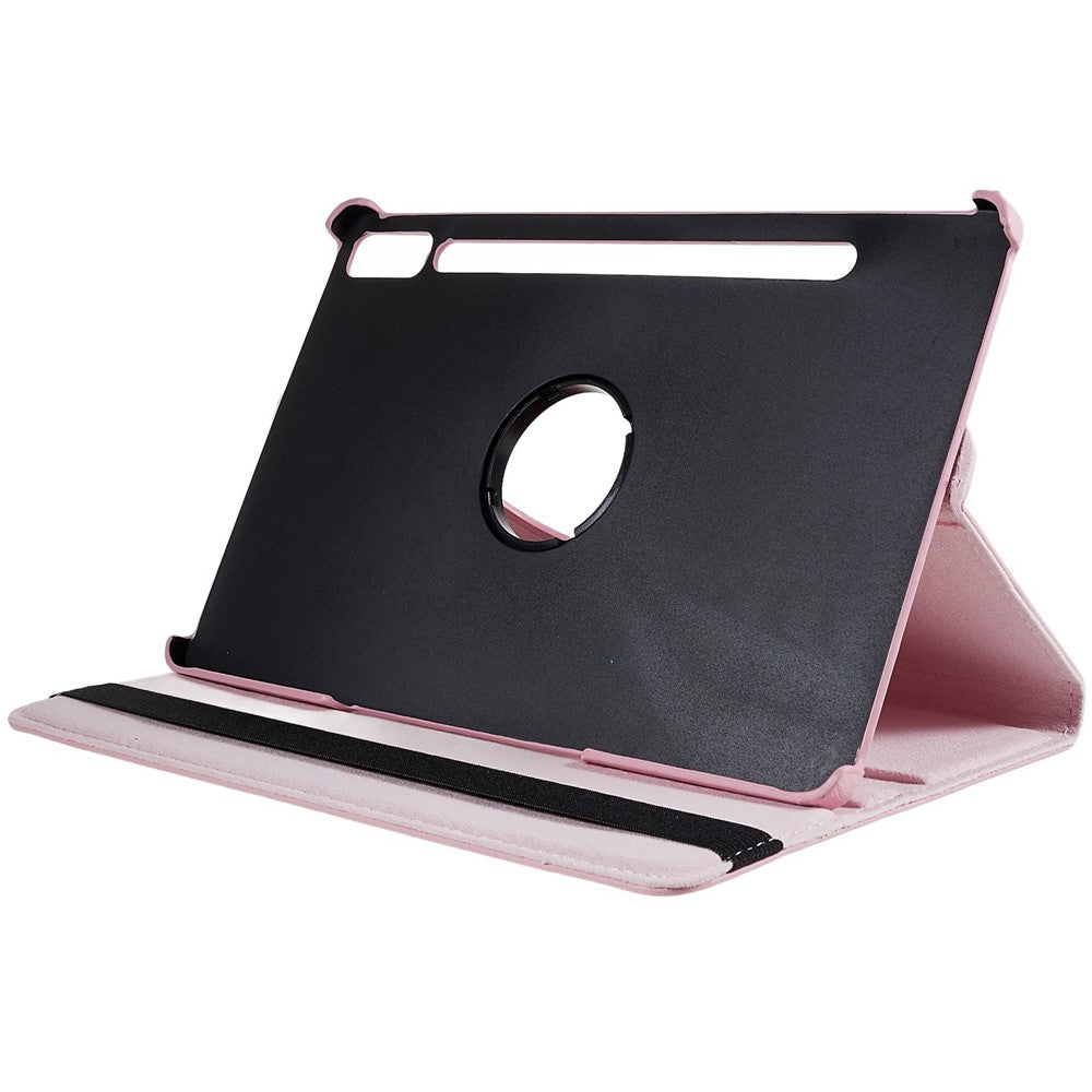 Shockproof Case for Lenovo Tab P11 Pro Gen 2, 360 Degree Rotating Stand Tablet Protector PU Leather + PC Cover Shell - Pink