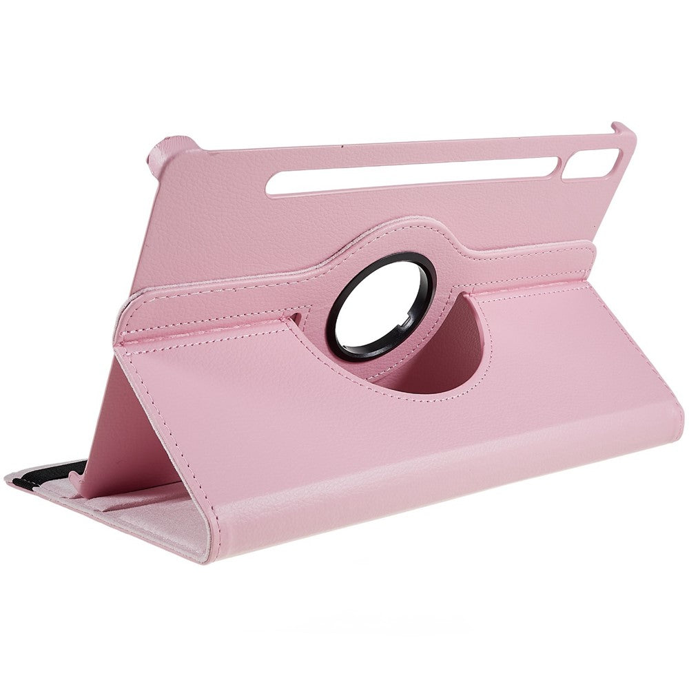 Shockproof Case for Lenovo Tab P11 Pro Gen 2, 360 Degree Rotating Stand Tablet Protector PU Leather + PC Cover Shell - Pink