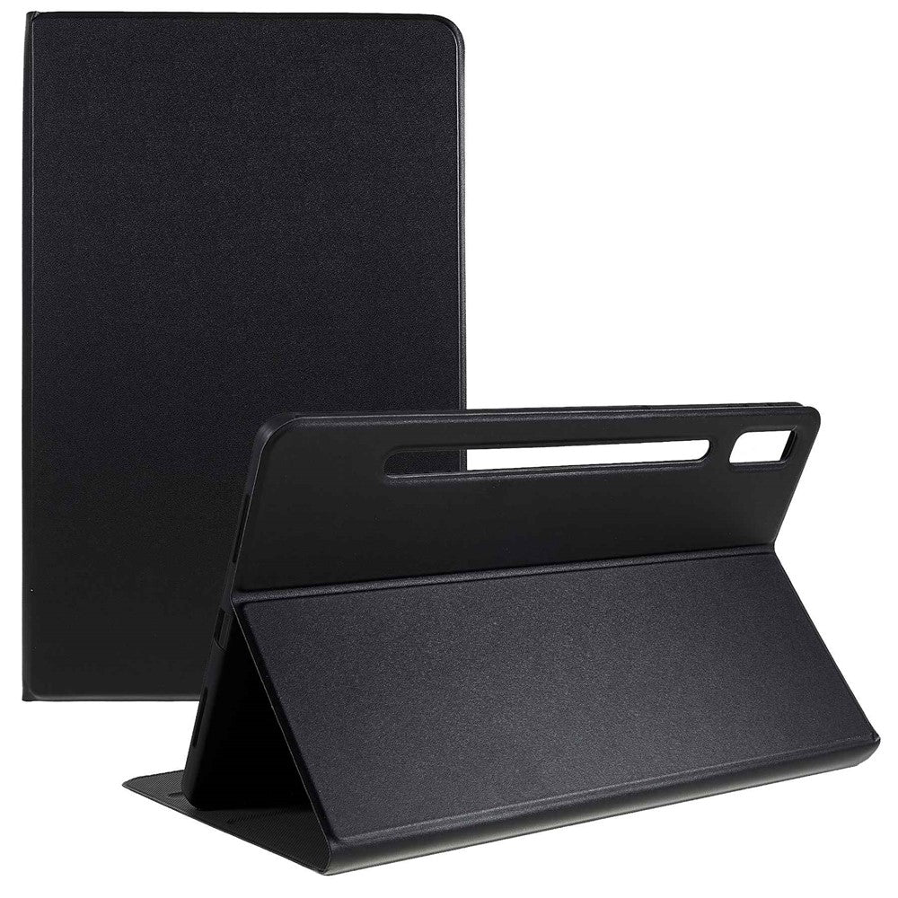 PU Leather Drop-proof Case for Lenovo Pad Pro 2022 11", Adjustable Stand Anti-Scratch Tablet Protective Cover - Black