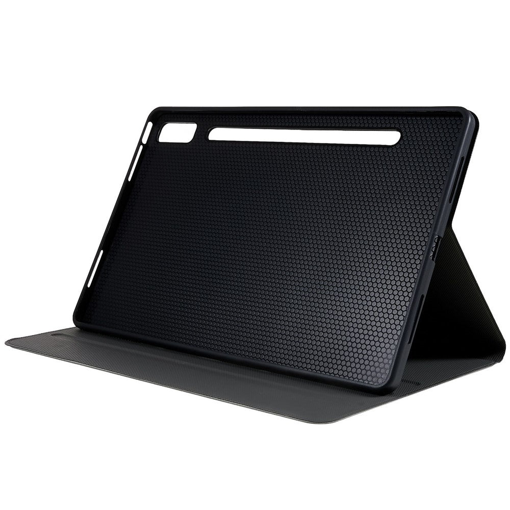 PU Leather Drop-proof Case for Lenovo Pad Pro 2022 11", Adjustable Stand Anti-Scratch Tablet Protective Cover - Black