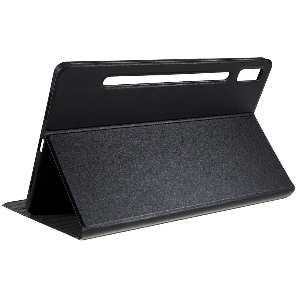 PU Leather Drop-proof Case for Lenovo Pad Pro 2022 11", Adjustable Stand Anti-Scratch Tablet Protective Cover - Black