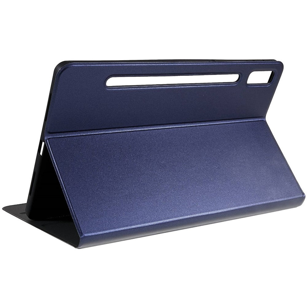 PU Leather Drop-proof Case for Lenovo Pad Pro 2022 11", Adjustable Stand Anti-Scratch Tablet Protective Cover - Blue