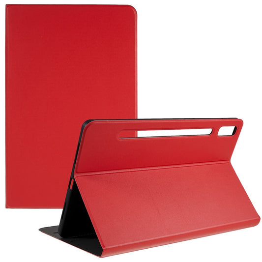 PU Leather Drop-proof Case for Lenovo Pad Pro 2022 11", Adjustable Stand Anti-Scratch Tablet Protective Cover - Red