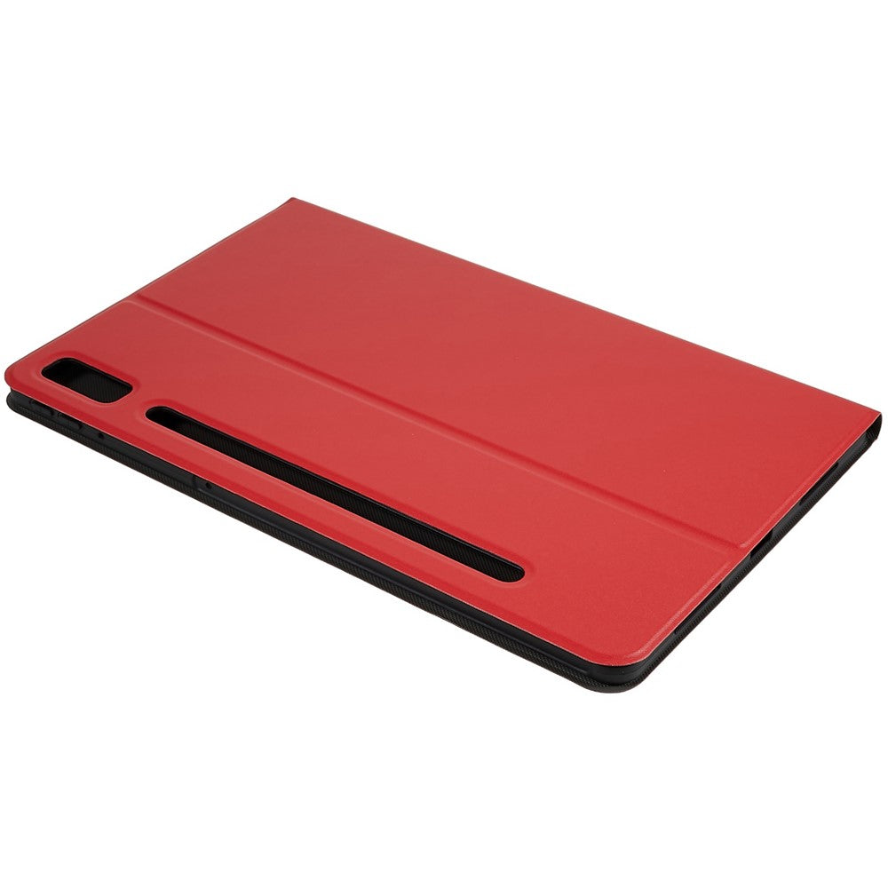 PU Leather Drop-proof Case for Lenovo Pad Pro 2022 11", Adjustable Stand Anti-Scratch Tablet Protective Cover - Red