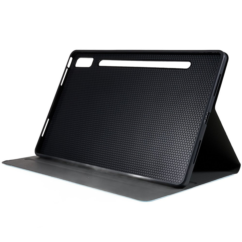 PU Leather Drop-proof Case for Lenovo Pad Pro 2022 11", Adjustable Stand Anti-Scratch Tablet Protective Cover - Sky Blue