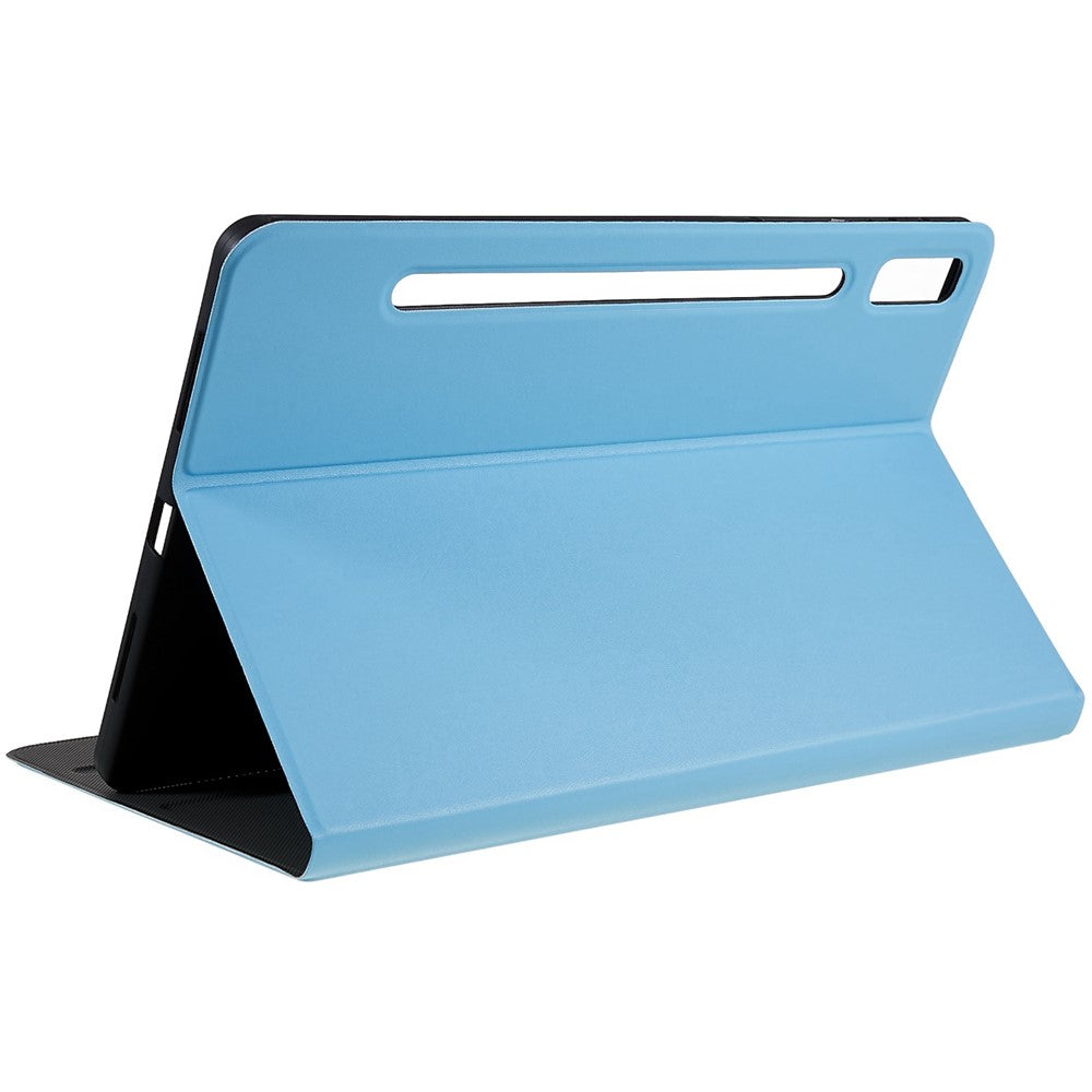PU Leather Drop-proof Case for Lenovo Pad Pro 2022 11", Adjustable Stand Anti-Scratch Tablet Protective Cover - Sky Blue