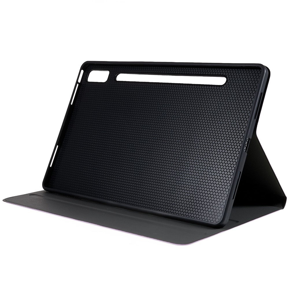 PU Leather Drop-proof Case for Lenovo Pad Pro 2022 11", Adjustable Stand Anti-Scratch Tablet Protective Cover - Purple