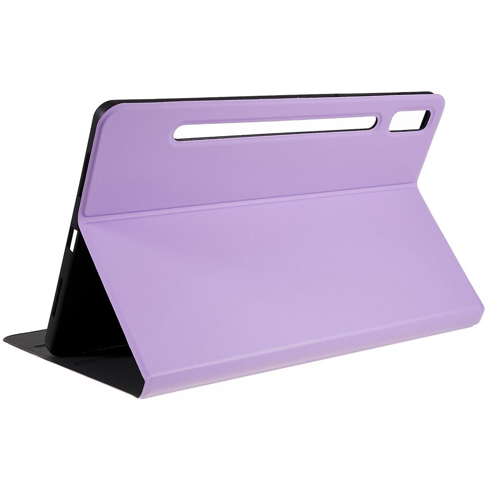 PU Leather Drop-proof Case for Lenovo Pad Pro 2022 11", Adjustable Stand Anti-Scratch Tablet Protective Cover - Purple