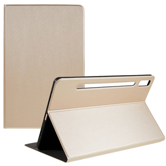 PU Leather Drop-proof Case for Lenovo Pad Pro 2022 11", Adjustable Stand Anti-Scratch Tablet Protective Cover - Gold