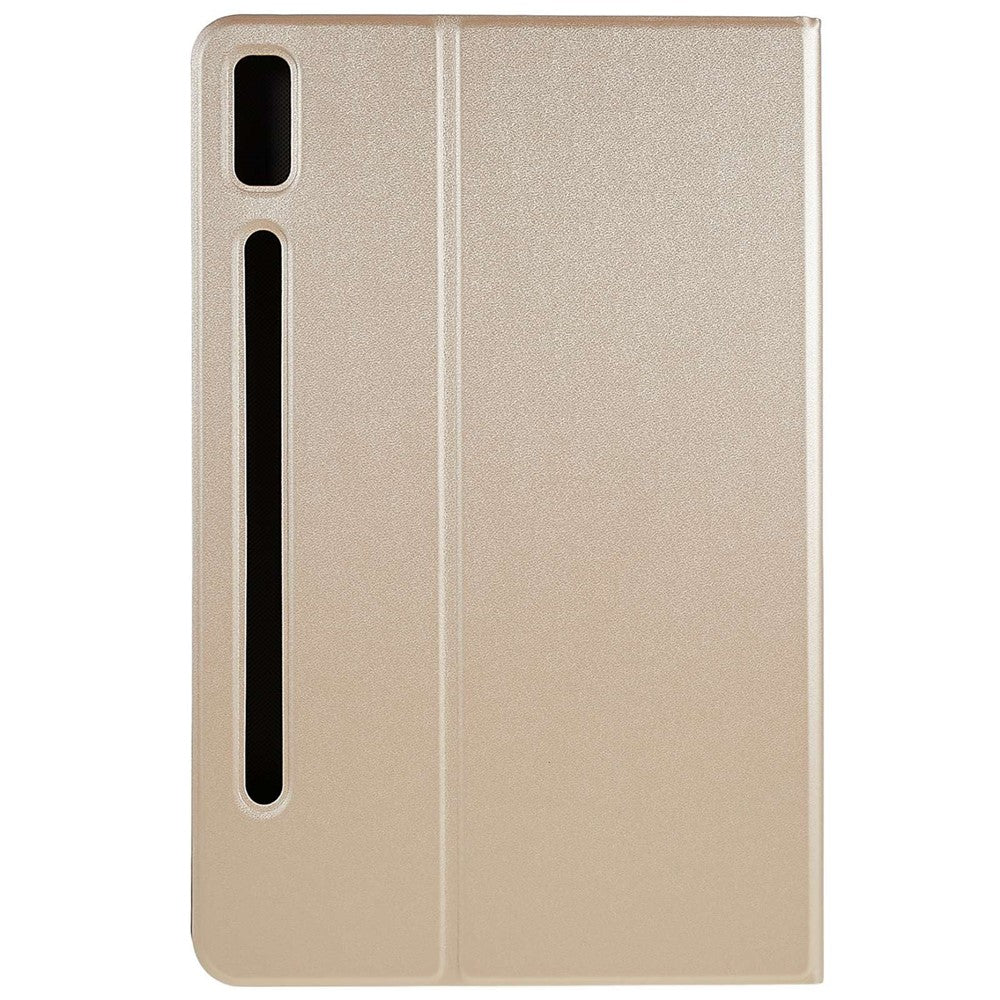 PU Leather Drop-proof Case for Lenovo Pad Pro 2022 11", Adjustable Stand Anti-Scratch Tablet Protective Cover - Gold