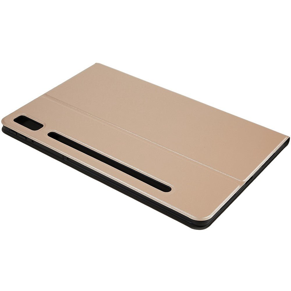 PU Leather Drop-proof Case for Lenovo Pad Pro 2022 11", Adjustable Stand Anti-Scratch Tablet Protective Cover - Gold