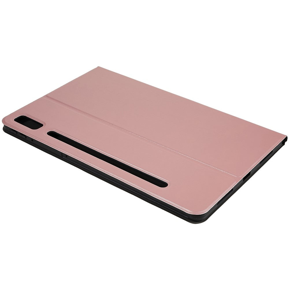PU Leather Drop-proof Case for Lenovo Pad Pro 2022 11", Adjustable Stand Anti-Scratch Tablet Protective Cover - Rose Gold