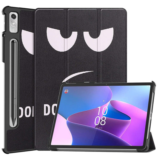 For Lenovo Tab P11 Pro Gen 2 Tri-Fold Stand Tablet Case Pattern Printing PU Leather Auto Wake / Sleep Cover with Pencil Holder - Don't Touch Me