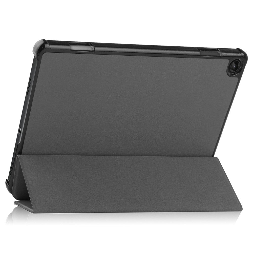 For Lenovo Tab M10 (Gen 3) TB-328FU/TB-328XU PU Leather Trifold Stand Cover Auto Sleep/Wake Case - Grey
