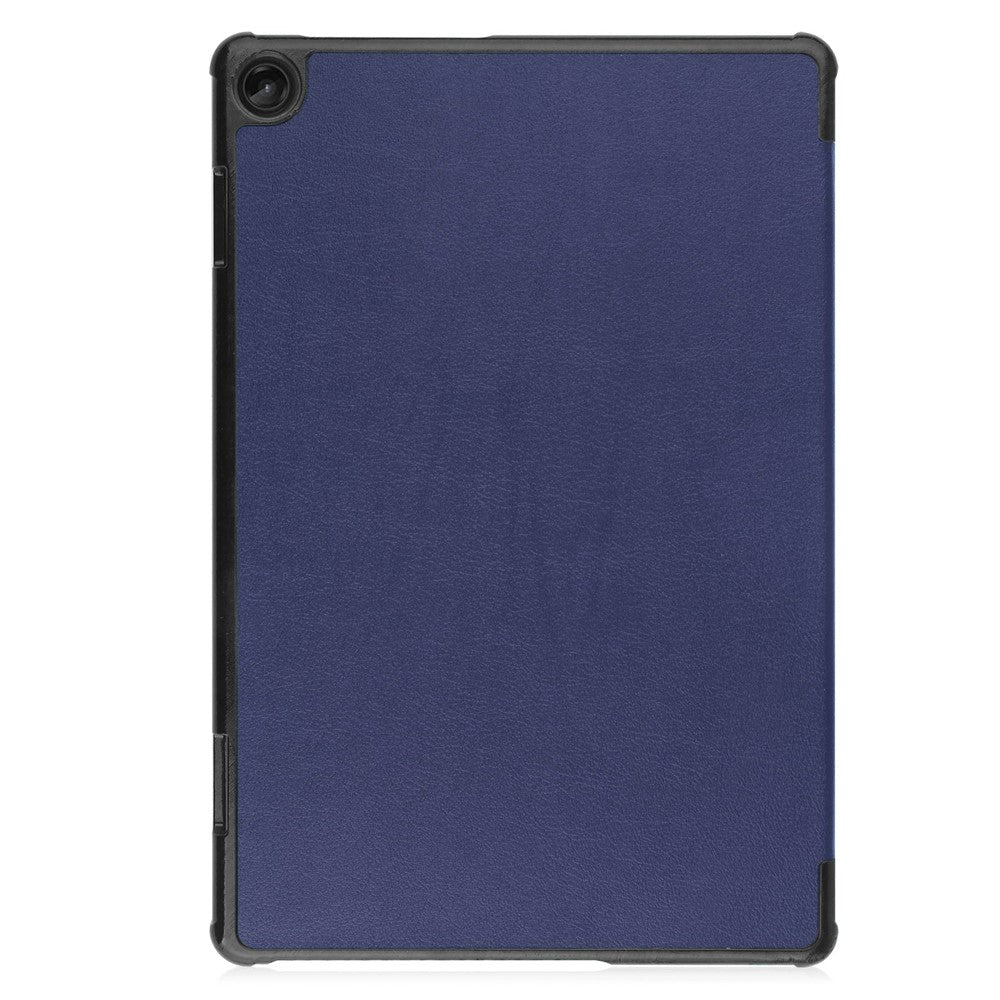 For Lenovo Tab M10 (Gen 3) TB-328FU/TB-328XU PU Leather Trifold Stand Cover Auto Sleep/Wake Case - Dark Blue