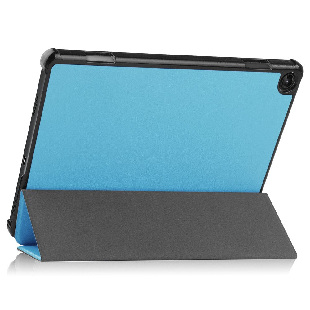 For Lenovo Tab M10 (Gen 3) TB-328FU/TB-328XU PU Leather Trifold Stand Cover Auto Sleep/Wake Case - Sky Blue