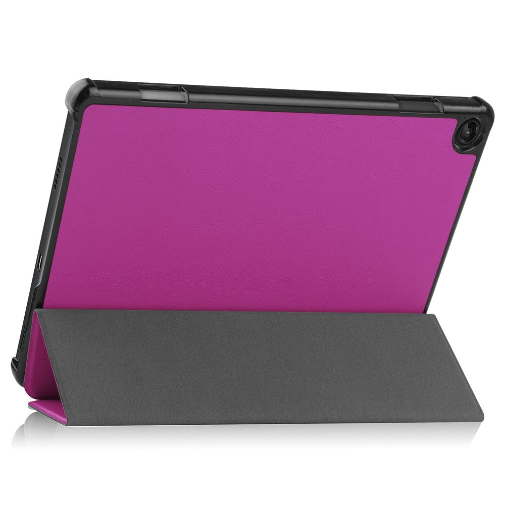 For Lenovo Tab M10 (Gen 3) TB-328FU/TB-328XU PU Leather Trifold Stand Cover Auto Sleep/Wake Case - Purple