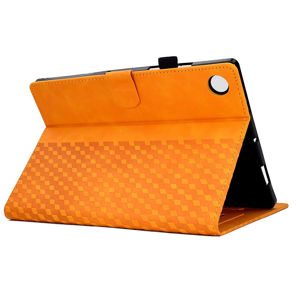 Auto Wake / Sleep Shockproof Case for Lenovo Tab M10 Plus (3rd Gen) / Xiaoxin Pad 2022 10.6 inch Pattern Imprinted Anti-Drop Cover Solid Color Stitching Tablet Leather Stand Case with Card Slots - Khaki