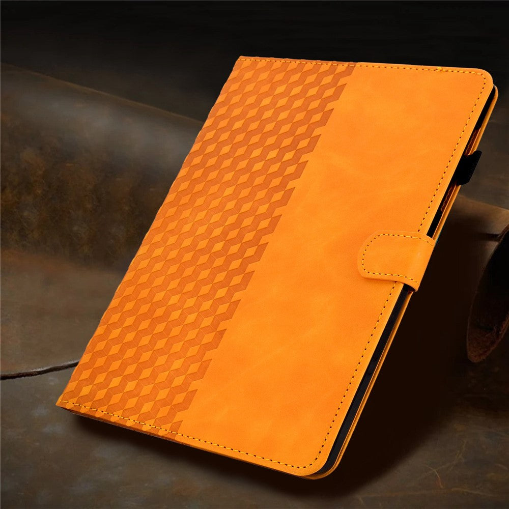 Auto Wake / Sleep Shockproof Case for Lenovo Tab M10 Plus (3rd Gen) / Xiaoxin Pad 2022 10.6 inch Pattern Imprinted Anti-Drop Cover Solid Color Stitching Tablet Leather Stand Case with Card Slots - Khaki