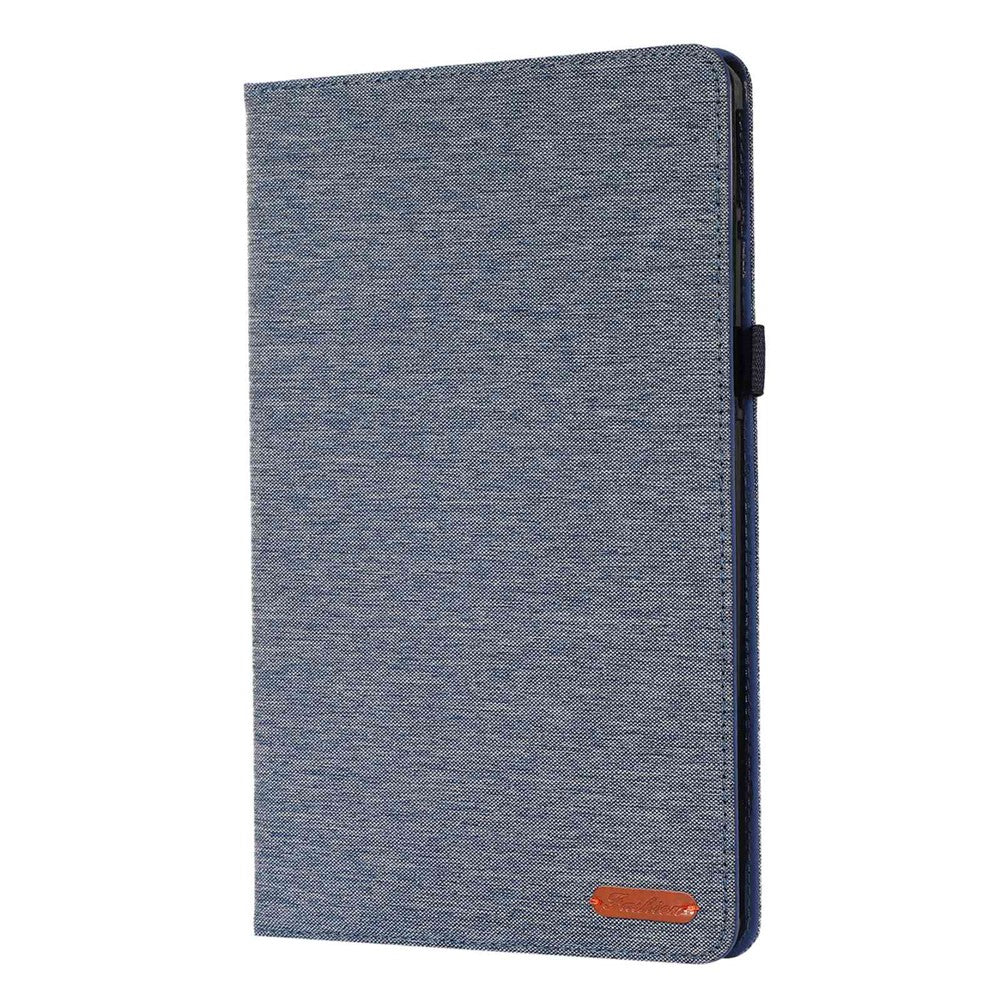 For Lenovo Tab P11 Pro Gen 2 Cloth Texture PU Leather Tablet Case Foldable Stand Card Holder Protective Cover - Blue
