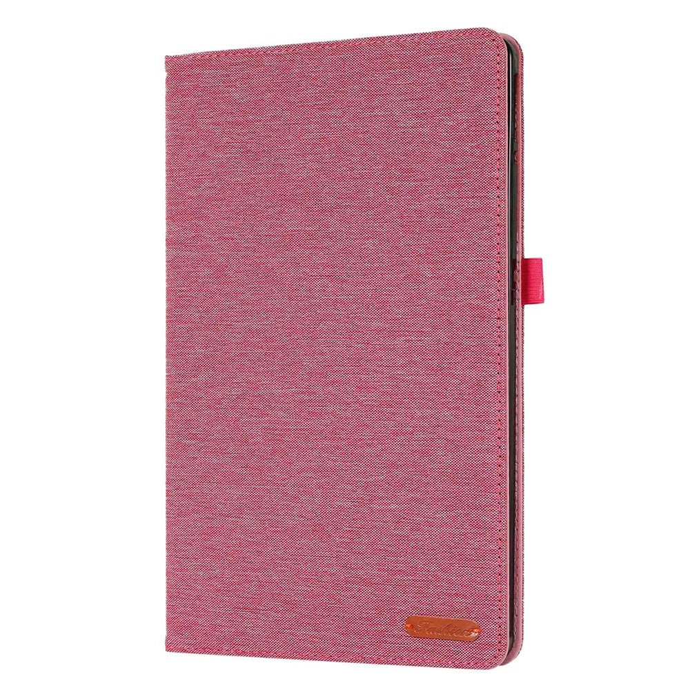 For Lenovo Tab P11 Pro Gen 2 Cloth Texture PU Leather Tablet Case Foldable Stand Card Holder Protective Cover - Pink
