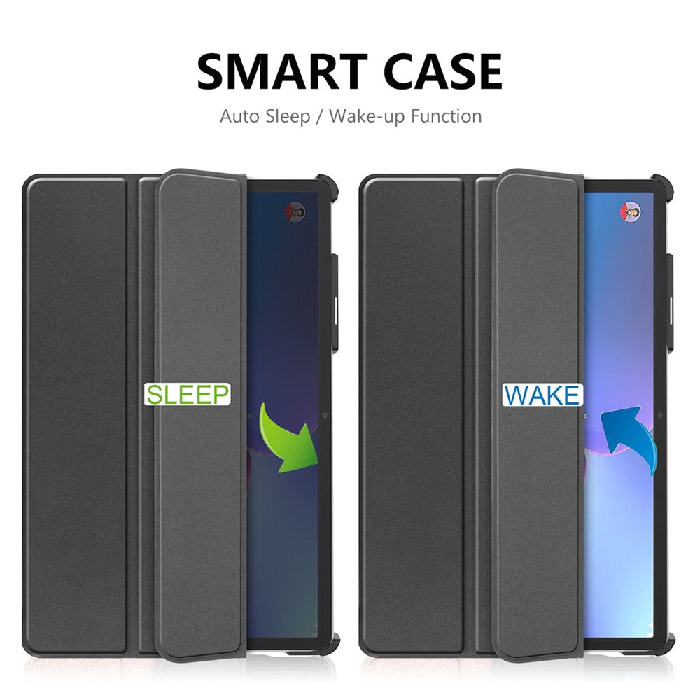 ENKAY HAT PRINCE For Lenovo Tab P11 Pro Gen 2 11.2" (2022) Protective Case PU Leather + PC Shockproof Cover Trifold Stand Tablet Case with Pencil Slot Support Auto Wake  /  Sleep - Baby Blue