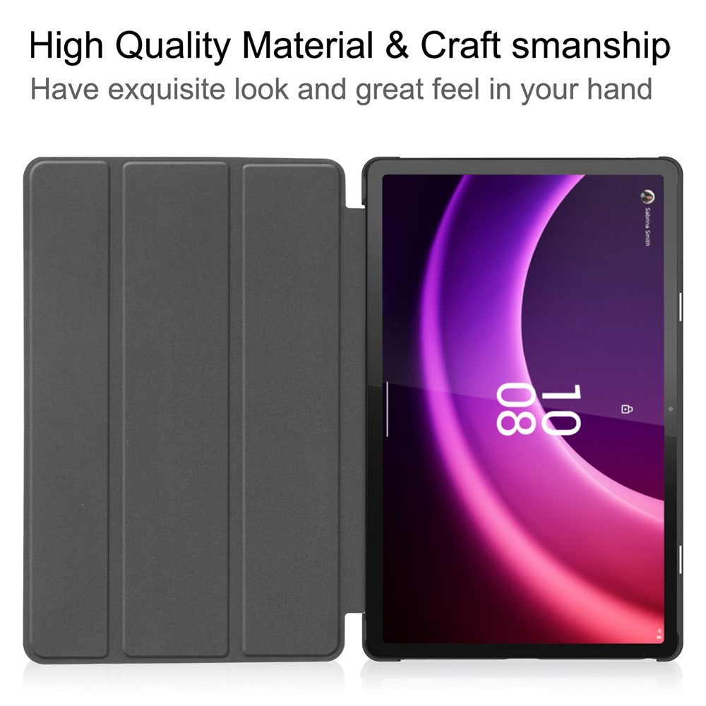 For Lenovo Tab P11 Gen 2 Tri-fold Stand PU Leather Anti-drop Cover Pattern Printing Auto Wake / Sleep Tablet Protective Case - Graffiti