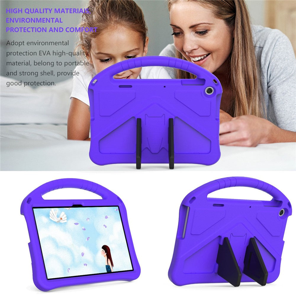 For Lenovo Tab M10 (Gen 3) TB-328FU / TB-328XU Tablet Case EVA Rugged Shockproof Tablet Cover Convertible Handle Kickstand - Purple