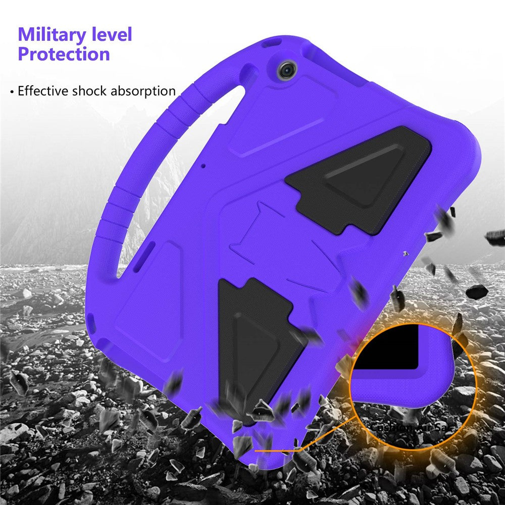 For Lenovo Tab M10 (Gen 3) TB-328FU / TB-328XU Tablet Case EVA Rugged Shockproof Tablet Cover Convertible Handle Kickstand - Purple