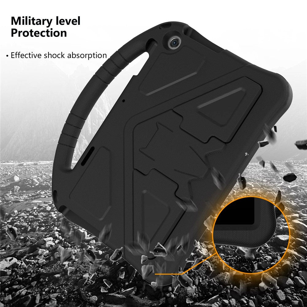 For Lenovo Tab M10 (Gen 3) TB-328FU / TB-328XU Tablet Case EVA Rugged Shockproof Tablet Cover Convertible Handle Kickstand - Black