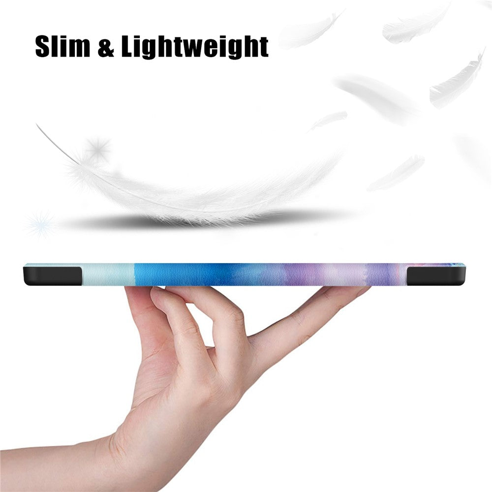 For Lenovo Tab P11 Gen 2 Pattern Printing PU Leather Protective Cover Trifold Stand Smart Tablet Case with Auto Wake  /  Sleep - Fantasy Deer