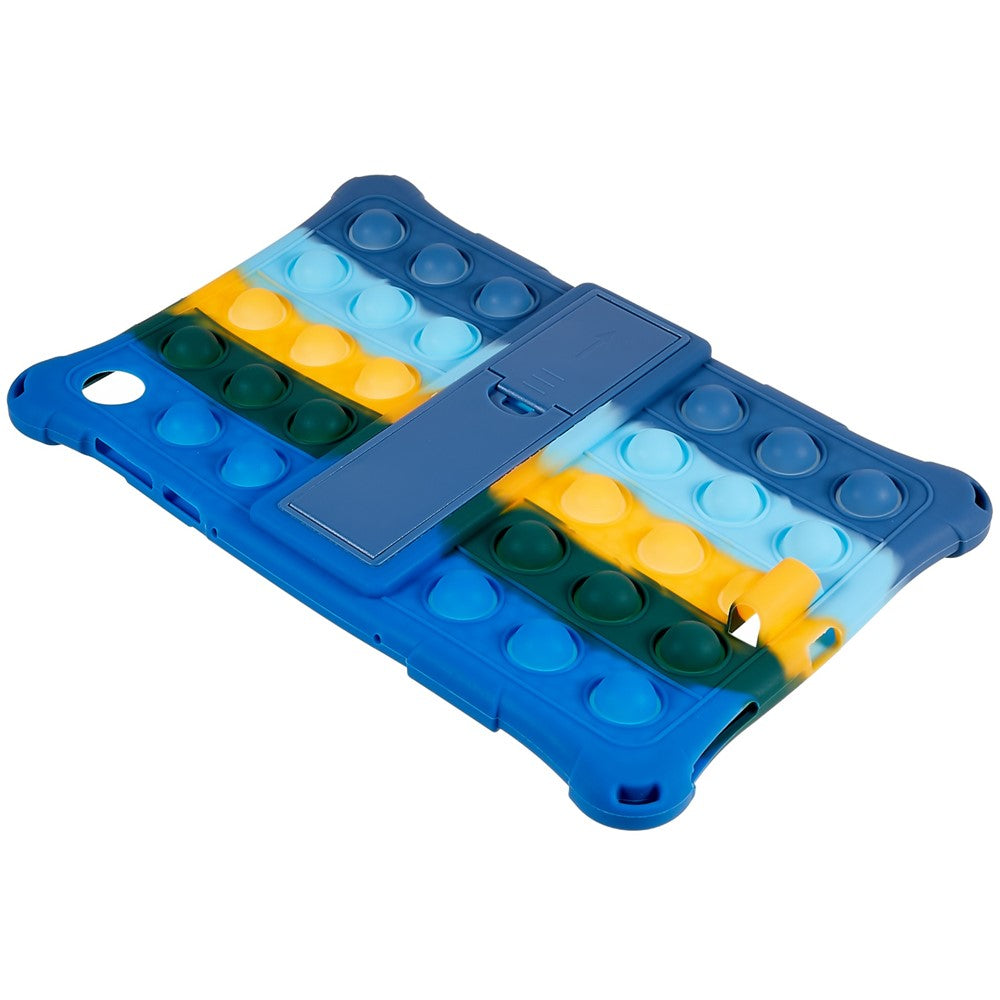For Lenovo Tab M10 HD Gen 2 TB-X306X Push Fidget Sensory Toy Tablet Case Bubble Pop Shockproof Cover with PC Kickstand - Colorful Dark Blue