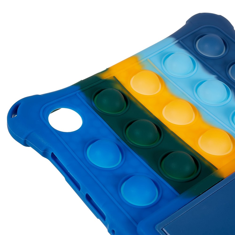 For Lenovo Tab M10 HD Gen 2 TB-X306X Push Fidget Sensory Toy Tablet Case Bubble Pop Shockproof Cover with PC Kickstand - Colorful Dark Blue