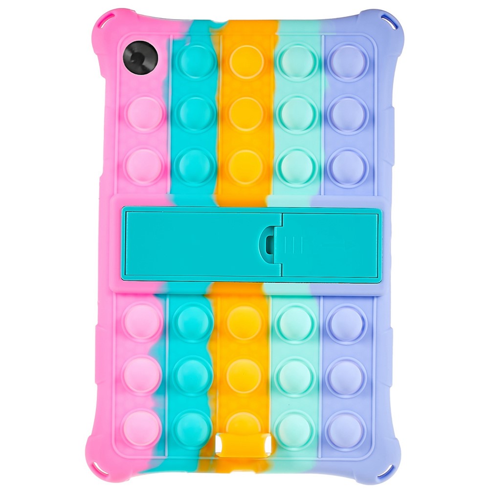 For Lenovo Tab M10 HD Gen 2 TB-X306X Push Fidget Sensory Toy Tablet Case Bubble Pop Shockproof Cover with PC Kickstand - Multi-color