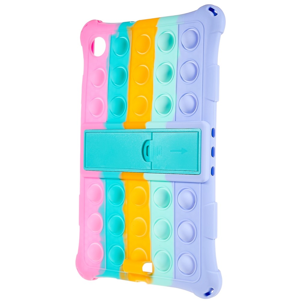 For Lenovo Tab M10 HD Gen 2 TB-X306X Push Fidget Sensory Toy Tablet Case Bubble Pop Shockproof Cover with PC Kickstand - Multi-color