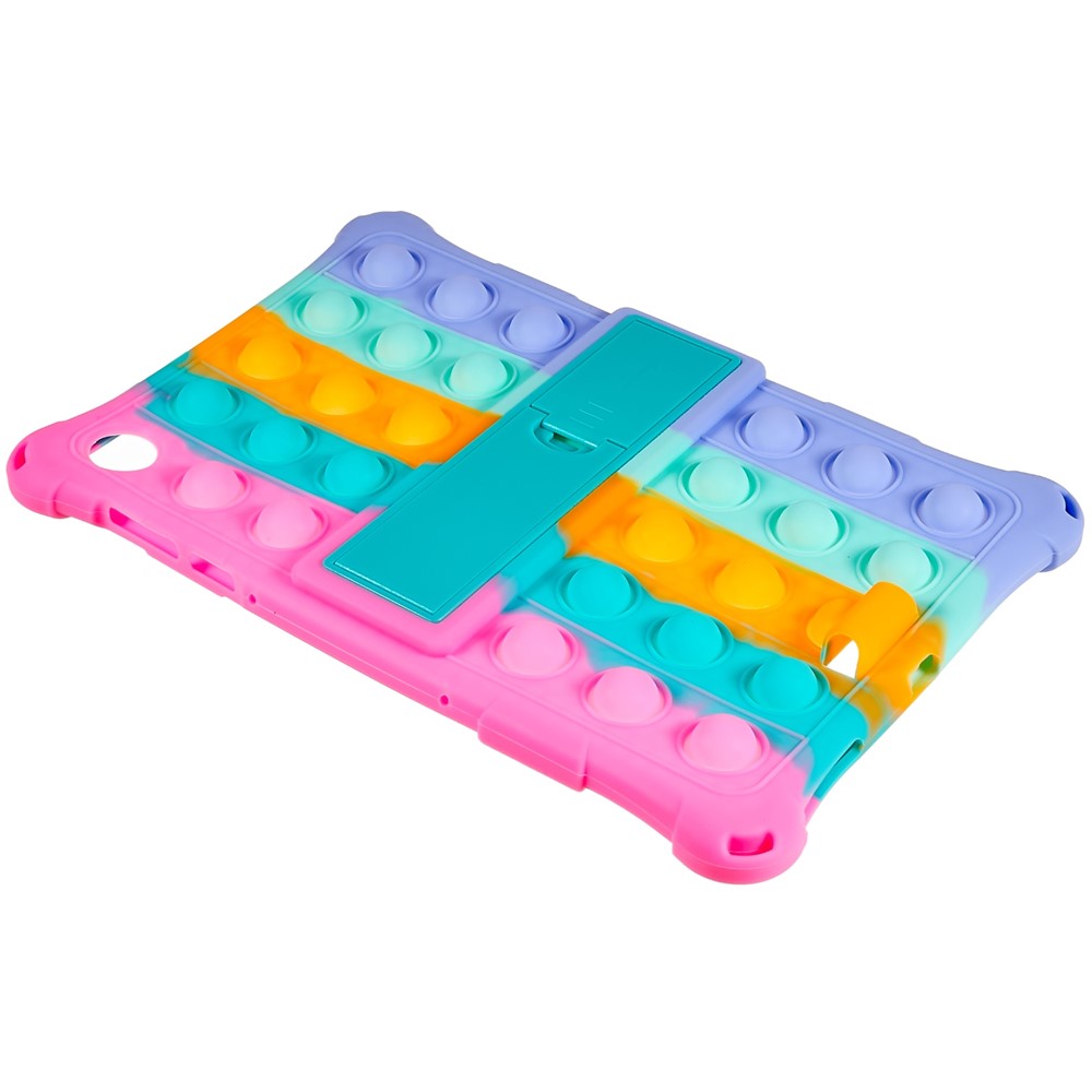 For Lenovo Tab M10 HD Gen 2 TB-X306X Push Fidget Sensory Toy Tablet Case Bubble Pop Shockproof Cover with PC Kickstand - Multi-color